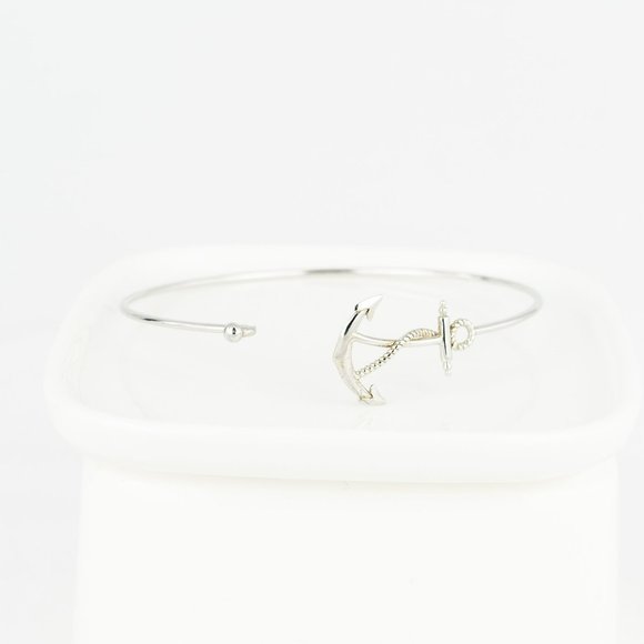 Sterling Silver Anchor Bracelet Nautical Rope Marked 925 Tested Delicate Dainty - Picture 7 of 7